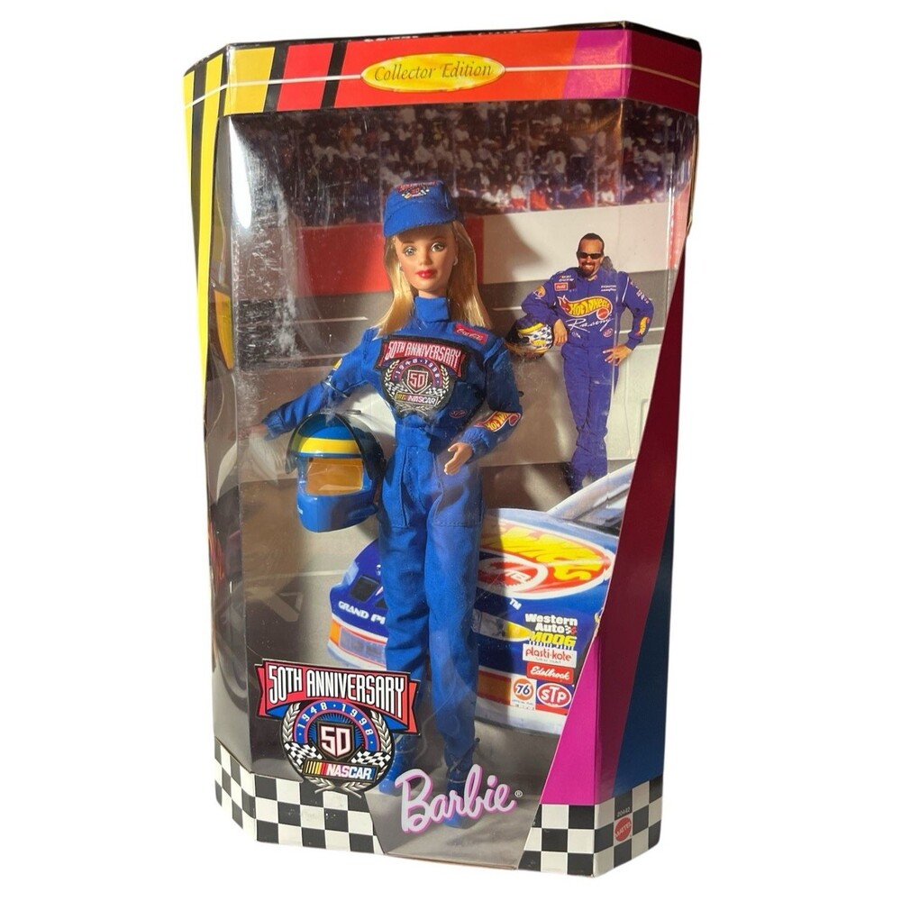50th Anniversary Nascar 1998 Barbie Doll Collector Edition  Damaged Box